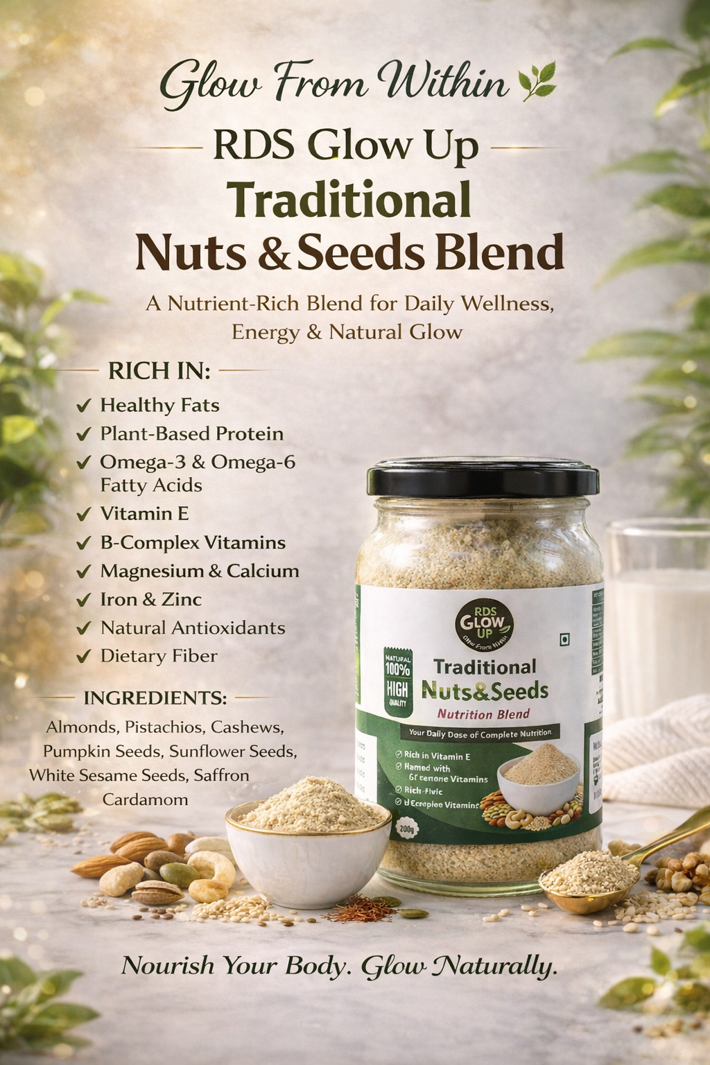 NUTS AND SEEDS NUTRITION BLEND-RDS GLOW UP-200g